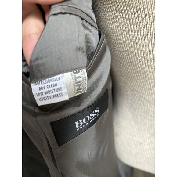 Hugo Boss Mens Blazer Wool Sport Coat US Sz 46L Einstein Sigma Super 110 MINT! - Picture 10 of 14